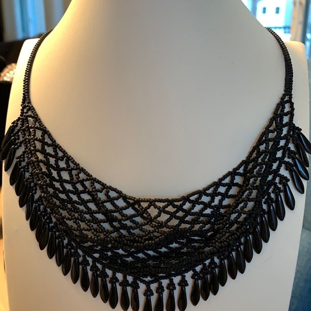 Boho scarf necklace - 19-20 inches - Hand crafted